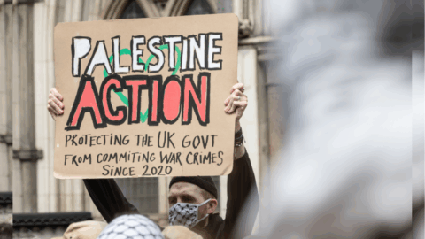 Pro-Palestinian protesters in UK