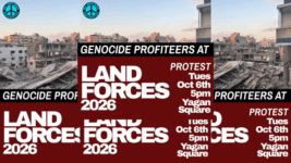 Protest land force rally