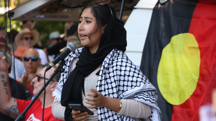 NSW Socialists candidate Jasmine Al-Rawi is running for the seat of Auburn in the upcoming state election NSW Socialists candidate Jasmine Al-Rawi is running for the seat of Auburn in the upcoming state election