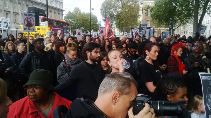 Protest on a road