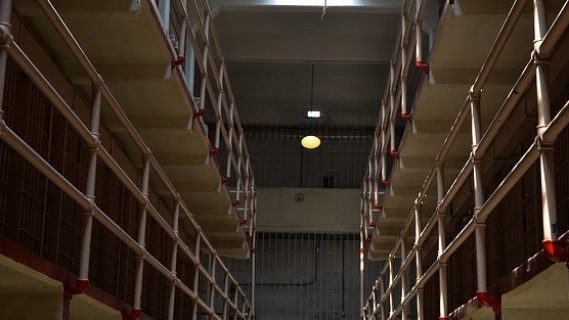 Prison hall of cells