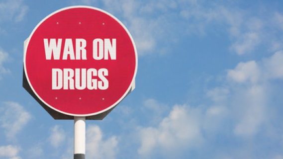 War on drugs stop sign