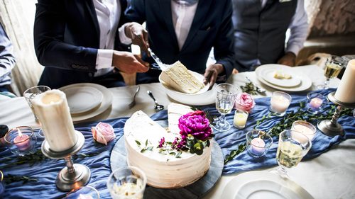Wedding cake of gay couple