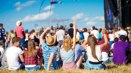 People at a festival