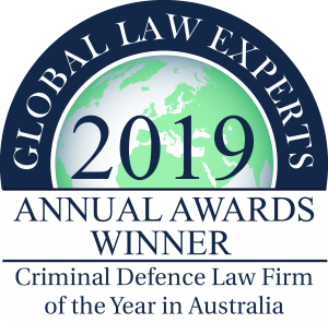 Australian Criminal Law Firm of the Year - 2019, 2018, 2017, 2016 & 2015 Global Law Experts Awards award-1
