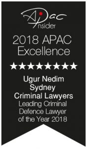 Leading Criminal Defence Lawyer of the Year, Ugur Nedim - 2018 APAC Insider Law Awards award-16