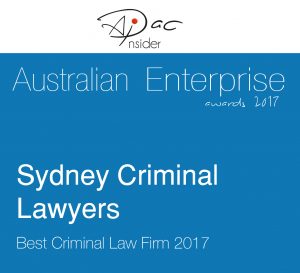 Best Criminal Law Firm - 2017 & 2016 Apac Insider Australian Enterprise Awards award-19