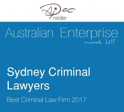Best Criminal Law Firm - 2017 & 2016 Apac Insider Australian Enterprise Awards award-20