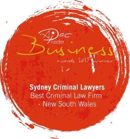 Best Criminal Law Firm NSW - 2015 APAC Insider Business Awards award-21